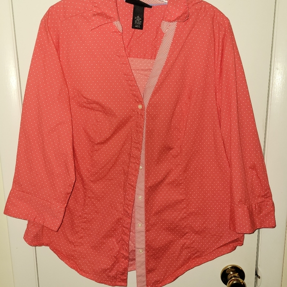 Size 16 Lane Bryant Polka Dot Top - Picture 1 of 2